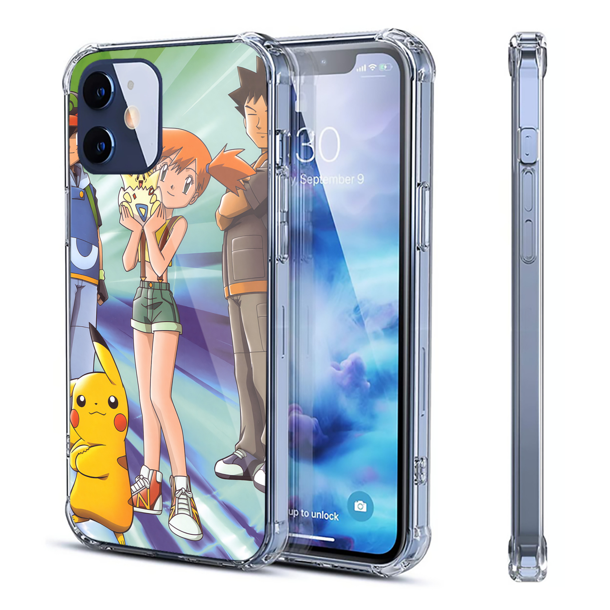 （画像用） ポケットモンスター Pokémon 【iPhone 12シリーズ対応】透明スマホケース（クリアソフトケース）